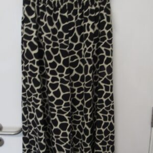 New Ladies Black Marble Print Elasticated Waist Wide Leg Trousers One Size fits sizes 18 20 22