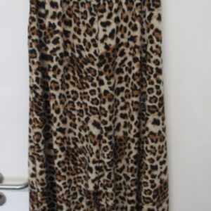 New Ladies Brown Animal Print Elasticated Waist Wide Leg Trousers One Size fits sizes 18 20 22 NON RETUNRABLE