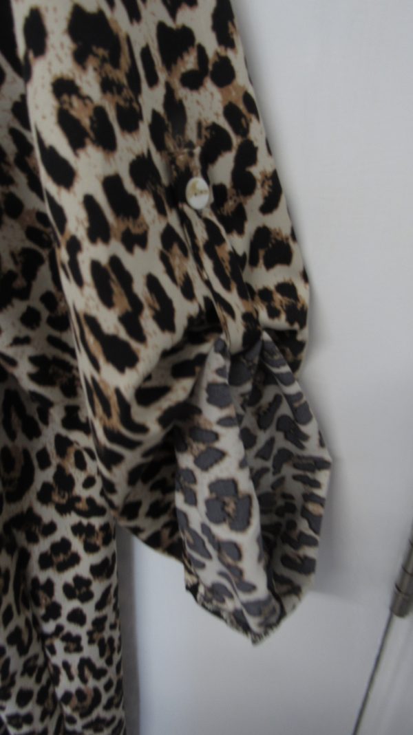 New Ladies Brown Animal Print Tunic Top One Size fits sizes 18 20 22 - Image 4
