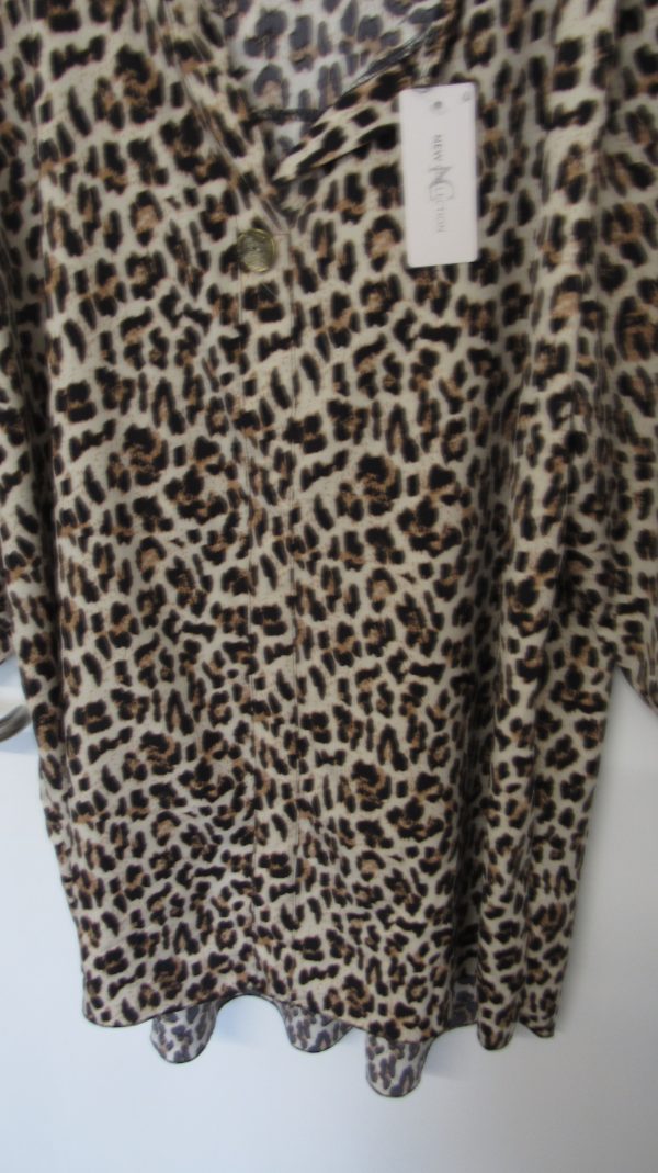 New Ladies Brown Animal Print Tunic Top One Size fits sizes 18 20 22 - Image 5
