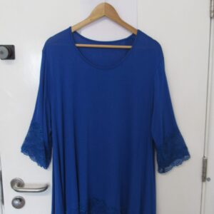 New Ladies Royal Blue Lacy Trim Top One Size fits sizes 18 20 22