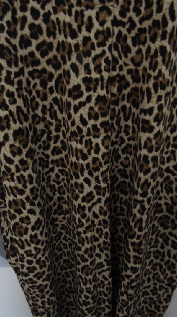 New Ladies V Neck Lighter Brown Animal Print Dress One Size Fits sizes 18 20 22 - Image 5