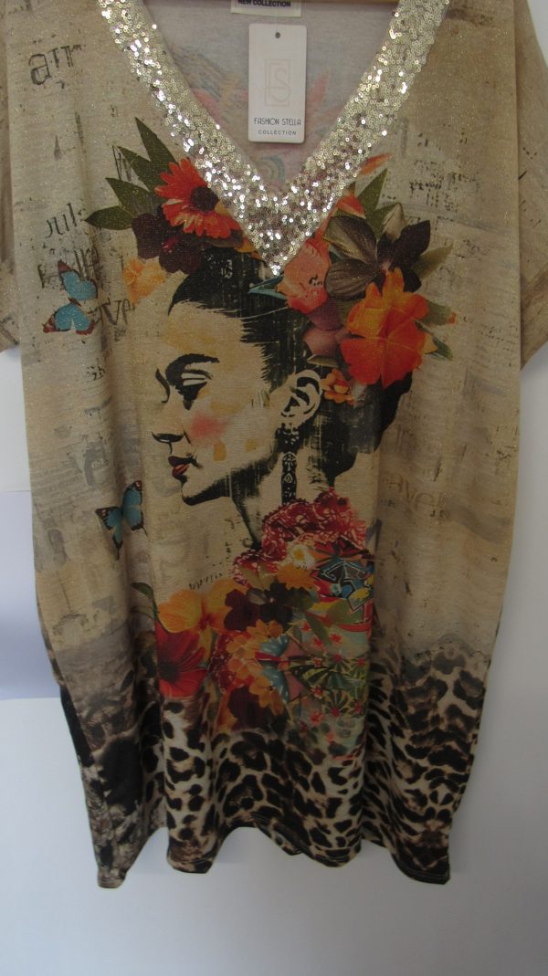 New Ladies Freda Short Dress or Tunic Top One Size fits sizes 16 18 20 22 - Image 3