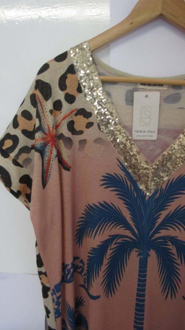 New Ladies Palm Tree Dress One Size fits sizes 16 18 20 22 - Image 4