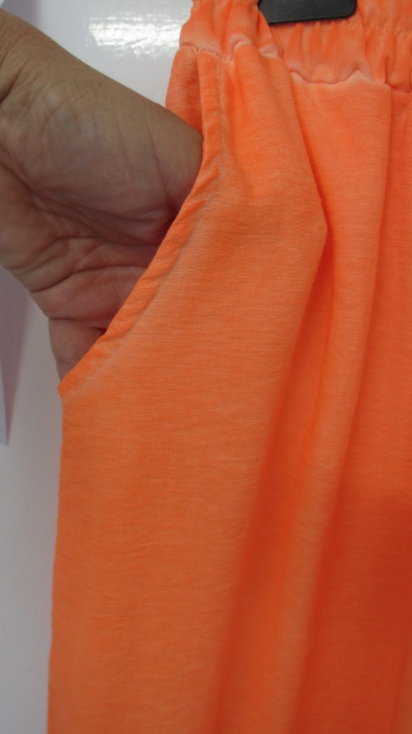 New Ladies Neon Orange Pocket Shorts One size fits sizes 16 18 20 22 Non Returnable - Image 5
