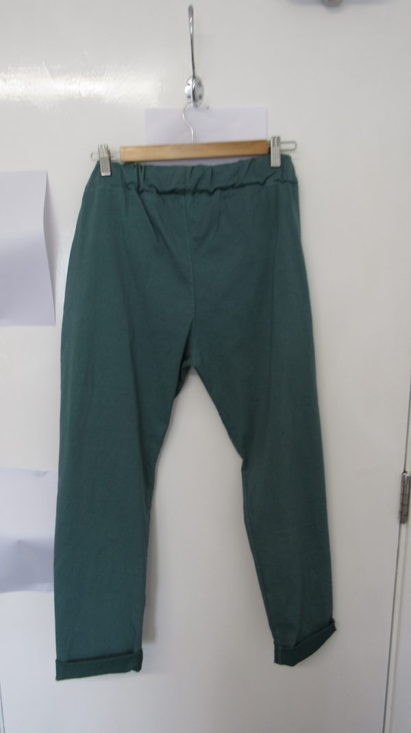 NEW Ladies Sage Stretchy Crinkle Magic Trousers One Size Fits 10 12 14 16 18 Size 1 - Image 5