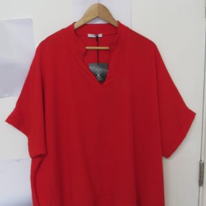 Ladies Women New Red Plus Tunic Top One Size fits sizes 18 20 22 24