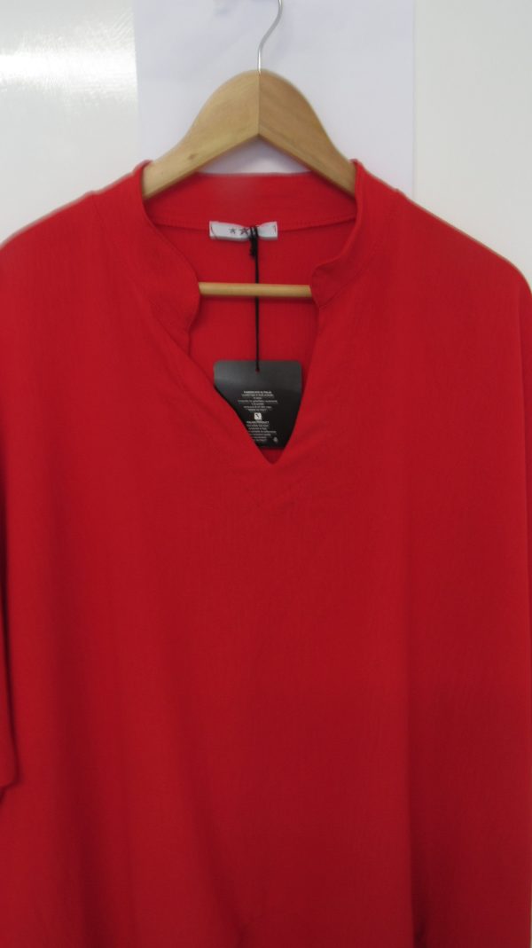 Ladies Women New Red Plus Tunic Top One Size fits sizes 18 20 22 24 - Image 3