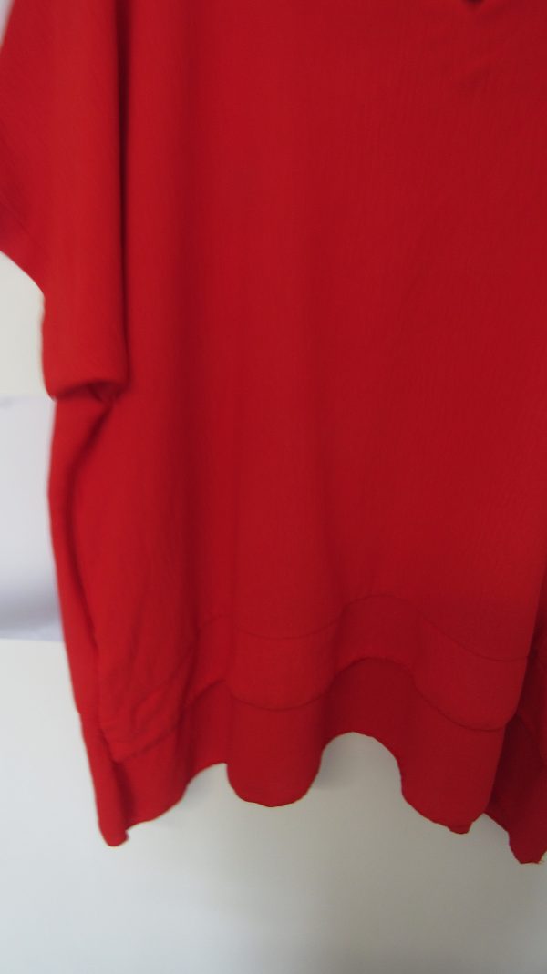 Ladies Women New Red Plus Tunic Top One Size fits sizes 18 20 22 24 - Image 4