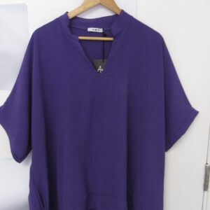 Ladies Women New Purple Plus Tunic Top One Size fits sizes 18 20 22 24