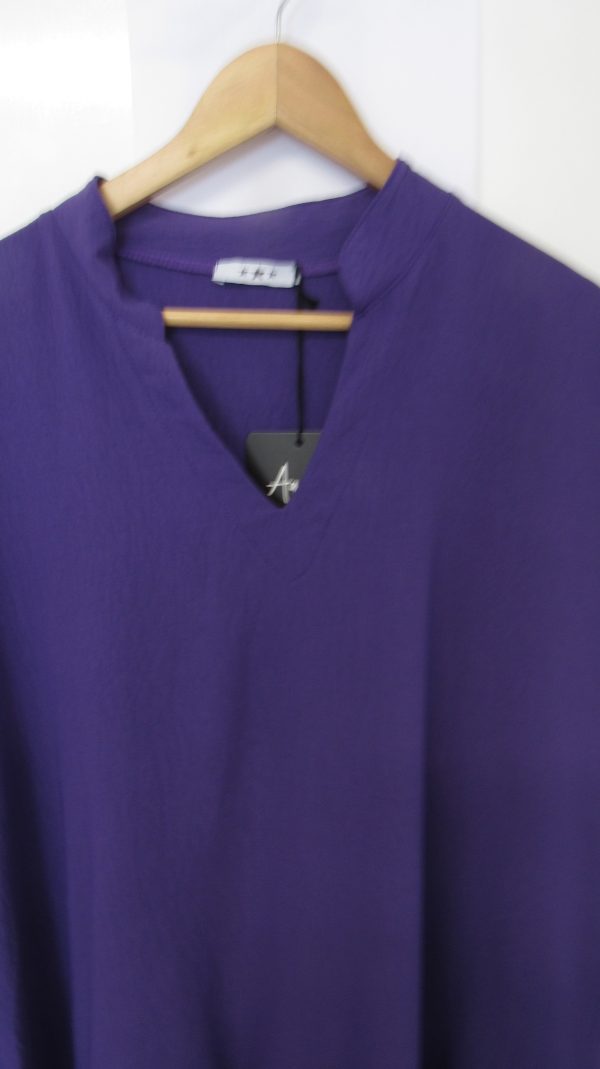 Ladies Women New Purple Plus Tunic Top One Size fits sizes 18 20 22 24 - Image 3