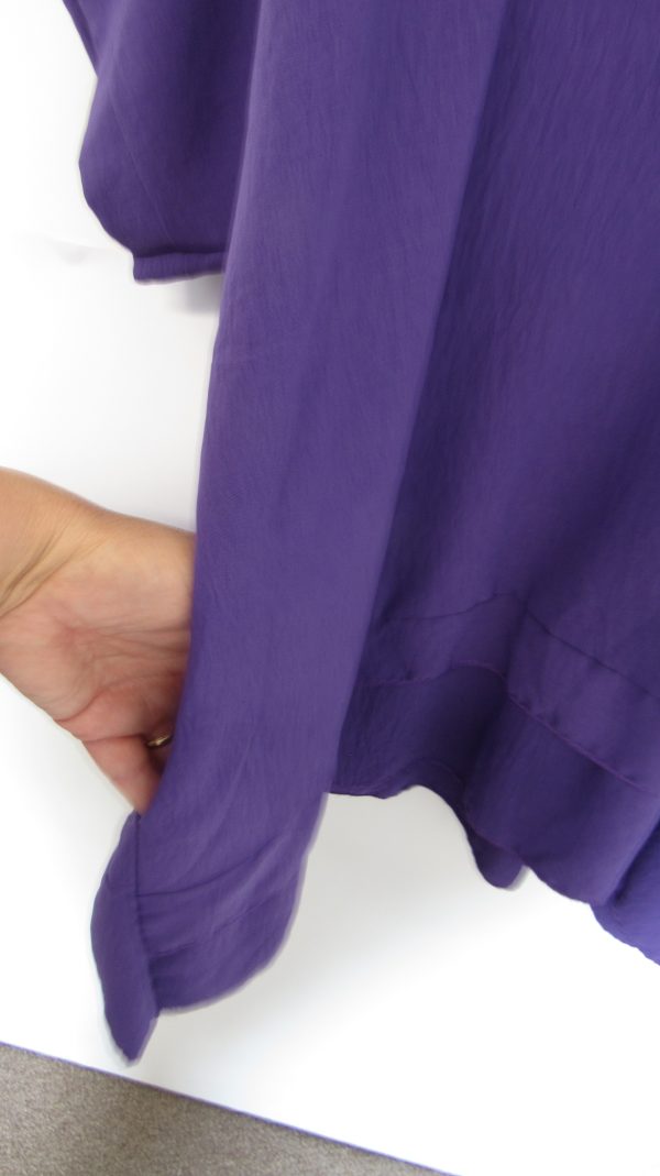 Ladies Women New Purple Plus Tunic Top One Size fits sizes 18 20 22 24 - Image 5