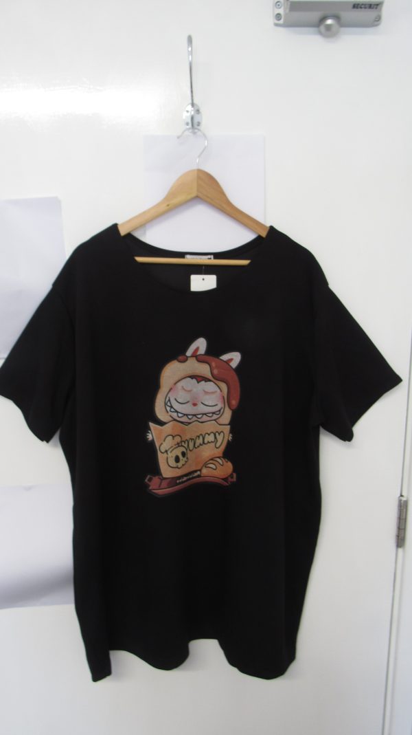 New Black Logo Tunic Top One Size fits sizes 18 20 22