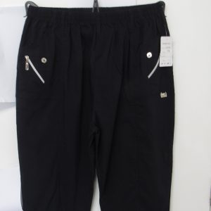 Cherry Berry Navy Blue 3/4 length stretchy trousers Size T9 UK 24