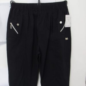 Cherry Berry Navy Blue 3/4 length stretchy trousers Size T9 UK 24
