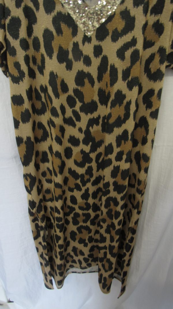 New Ladies Leopard Dress One Size fits sizes 14 16 18 20 - Image 4