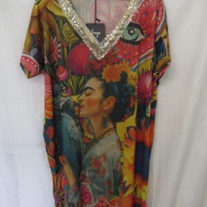 New Ladies Freda Multi Dress One Size fits sizes 14 16 18 20