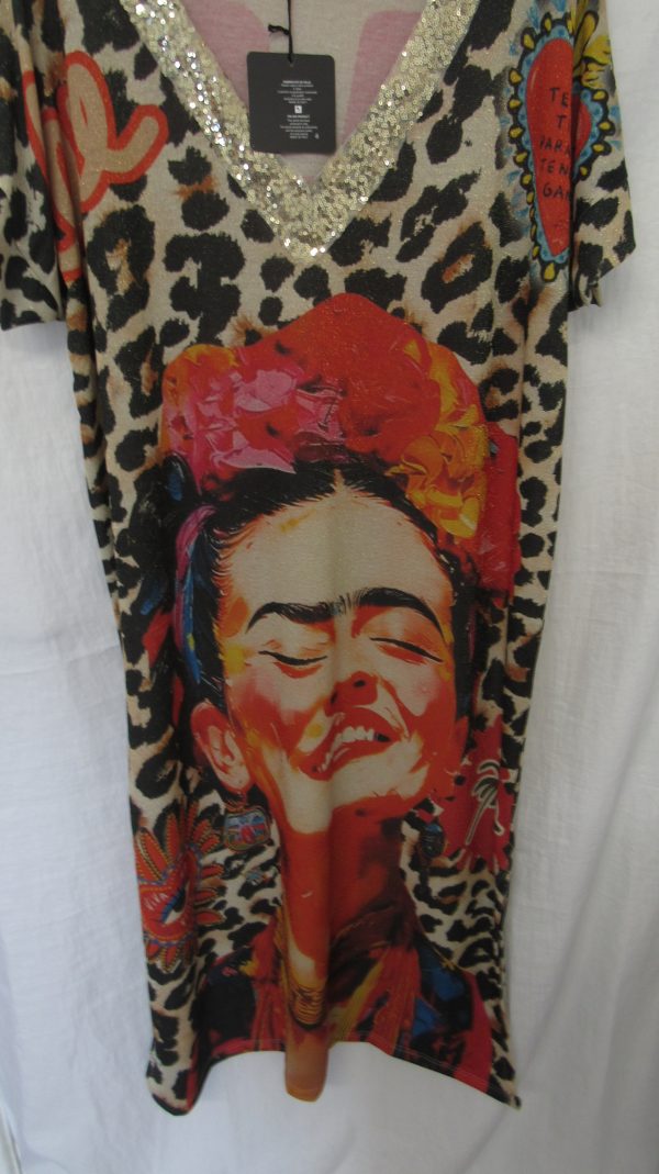 New Ladies Freda Leopard Dress One Size fits sizes 14 16 18 20 - Image 3