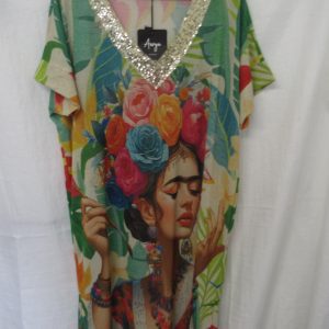 New Ladies Freda Green Dress One Size fits sizes 14 16 18 20
