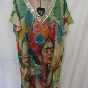New Ladies Freda Green Dress One Size fits sizes 14 16 18 20