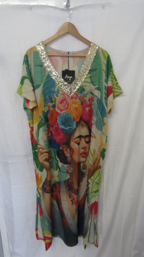 New Ladies Freda Green Dress One Size fits sizes 14 16 18 20 - Image 2