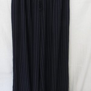 New Ladies Navy Blue Stripe Wide Leg Trousers One Size fits sizes 18 20 22