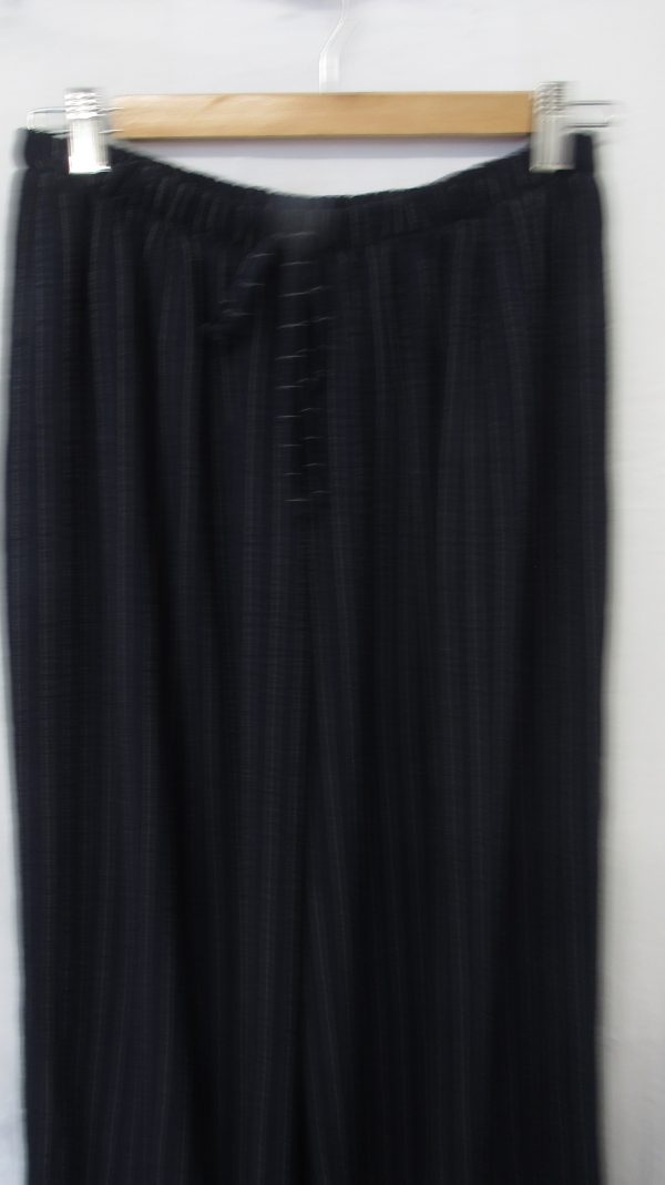 New Ladies Navy Blue Stripe Wide Leg Trousers One Size fits sizes 18 20 22 - Image 3