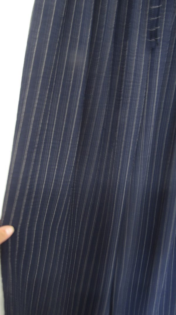 New Ladies Navy Blue Stripe Wide Leg Trousers One Size fits sizes 18 20 22 - Image 5