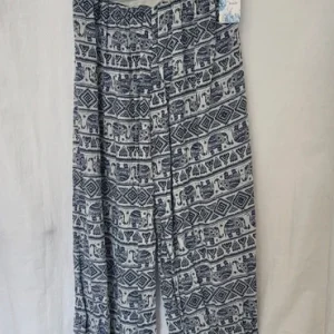 Grey Elephant Print Harem Pants One Size fits sizes 14 16 18 NON RETURNABLE