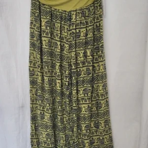 Mustard Elephant Print Harem Pants One Size fits sizes 14 16 18 NON RETURNABLE
