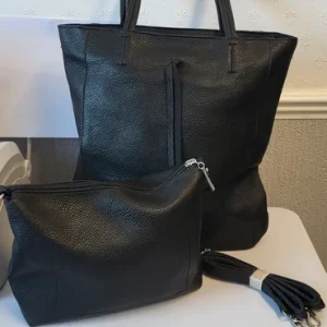Black 2 in 1 Shopper Bag
