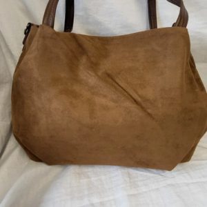 Brown Soft Suede Effect Hobo Grab Bag New NON RETURNABLE
