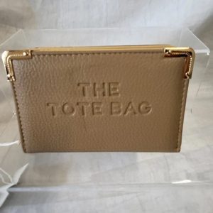 Beige Metal Detail Purse Small Women's New