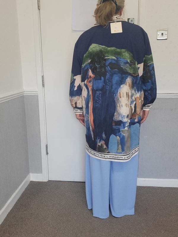 Pale Blue Wide Leg Trousers One size will fit sizes 18 20 22 - Image 9