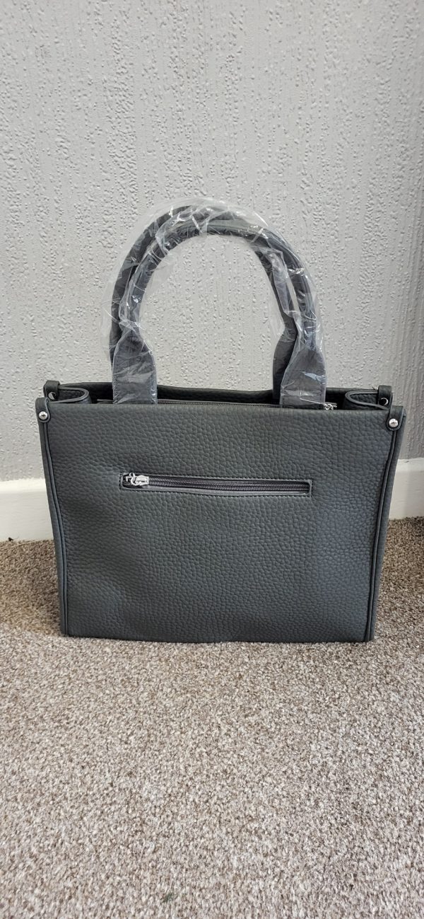 New Ladies Grey Beige The Tote Bag - Image 6