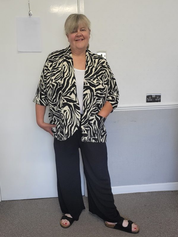 New Ladies Zebra Print Pocket Lightweight Jacket One Size fits sizes 18 20 22 - Image 8