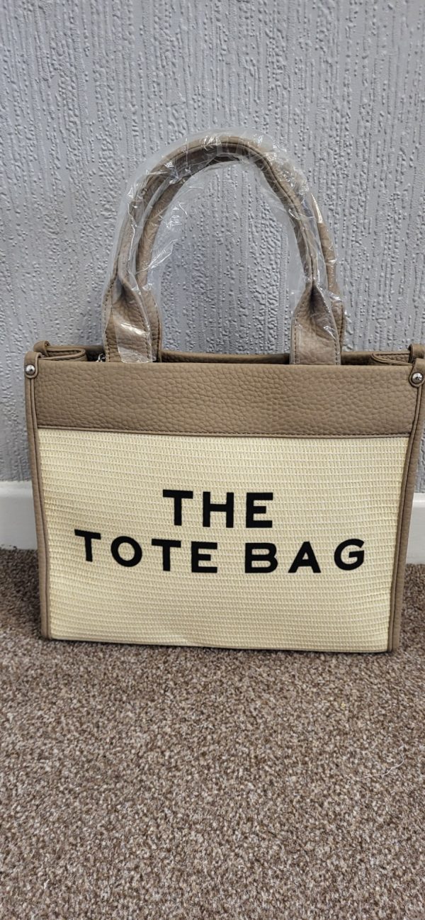 New Ladies Beige The Tote Bag - Image 2