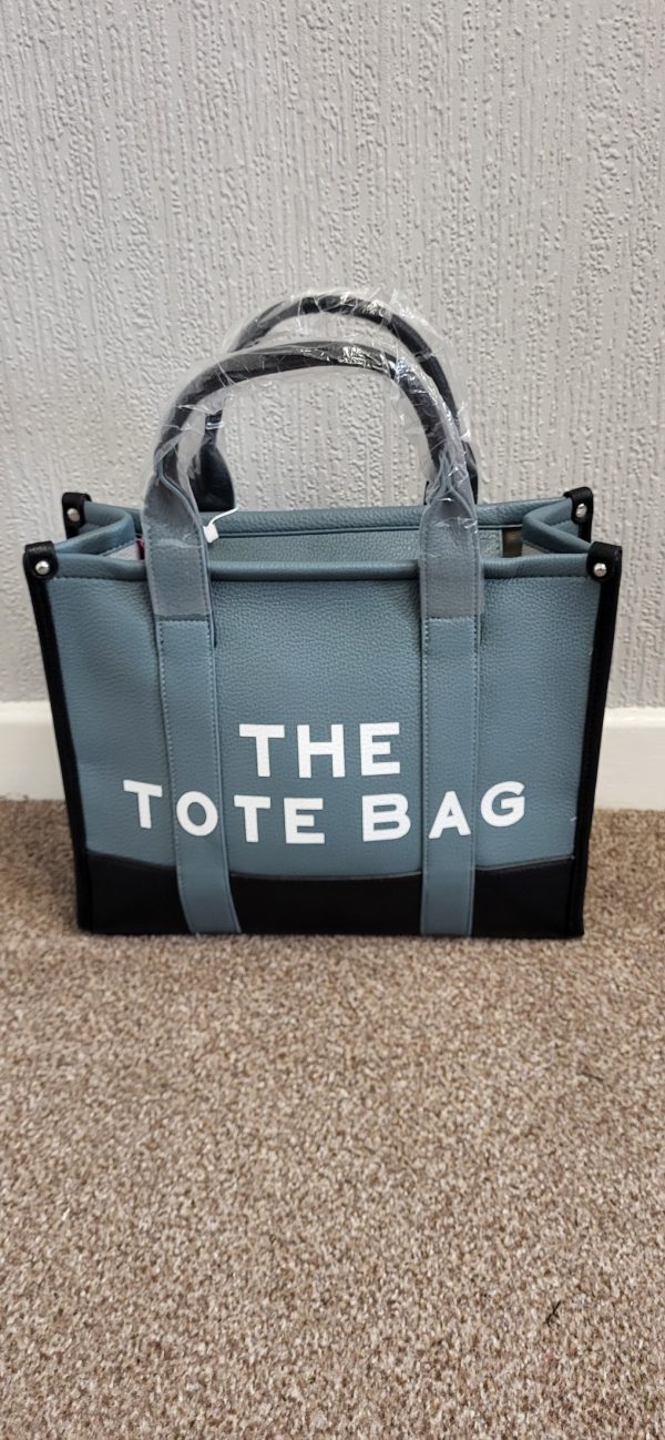 Blue with Black Large The Tote Bag