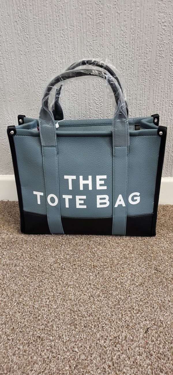 Blue with Black Large The Tote Bag - Image 2