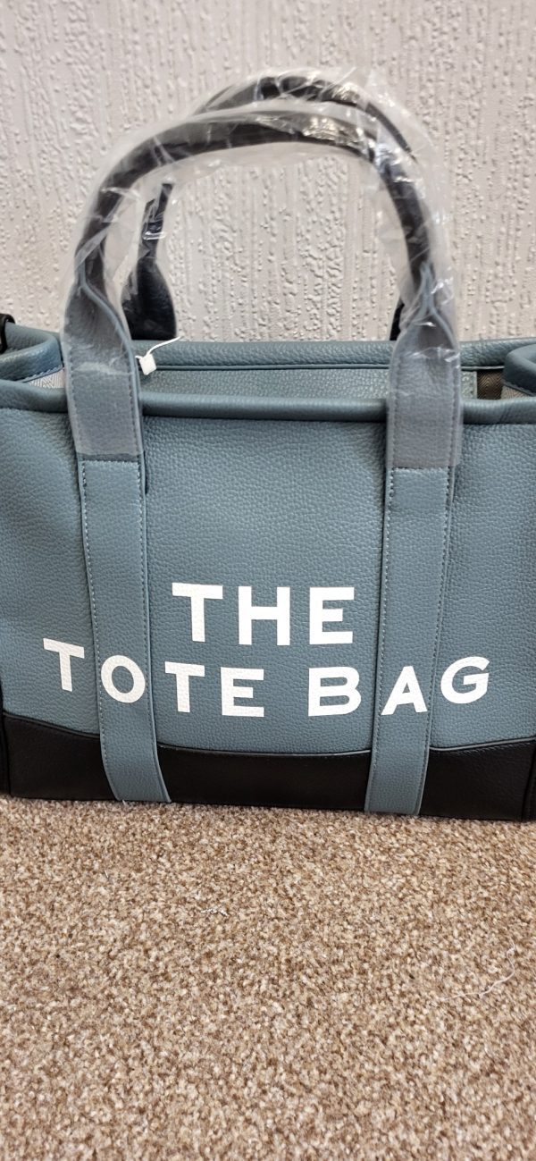 Blue with Black Large The Tote Bag - Image 3