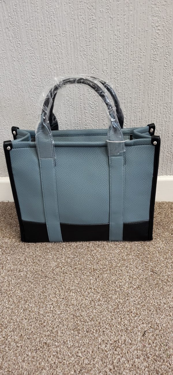 Blue with Black Large The Tote Bag - Image 6