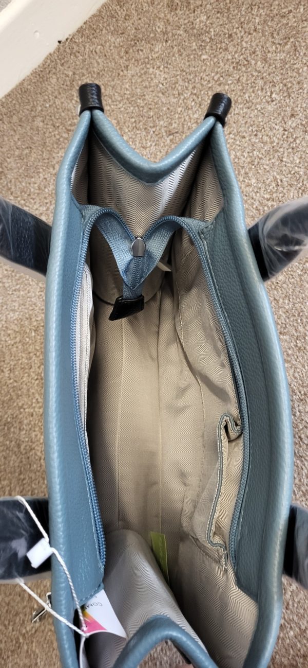 Blue with Black Large The Tote Bag - Image 8