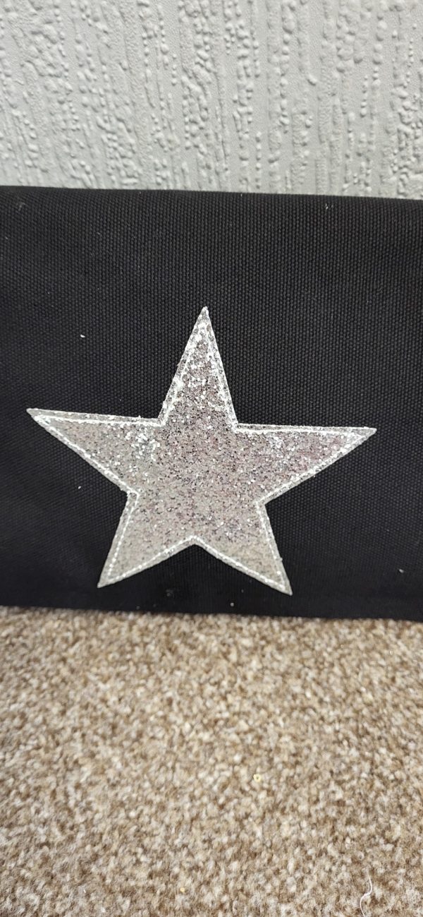 Black with Silver Crossbody Star Bag - Image 2