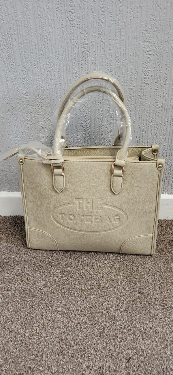 Beige Plain The Tote Bag - Image 2