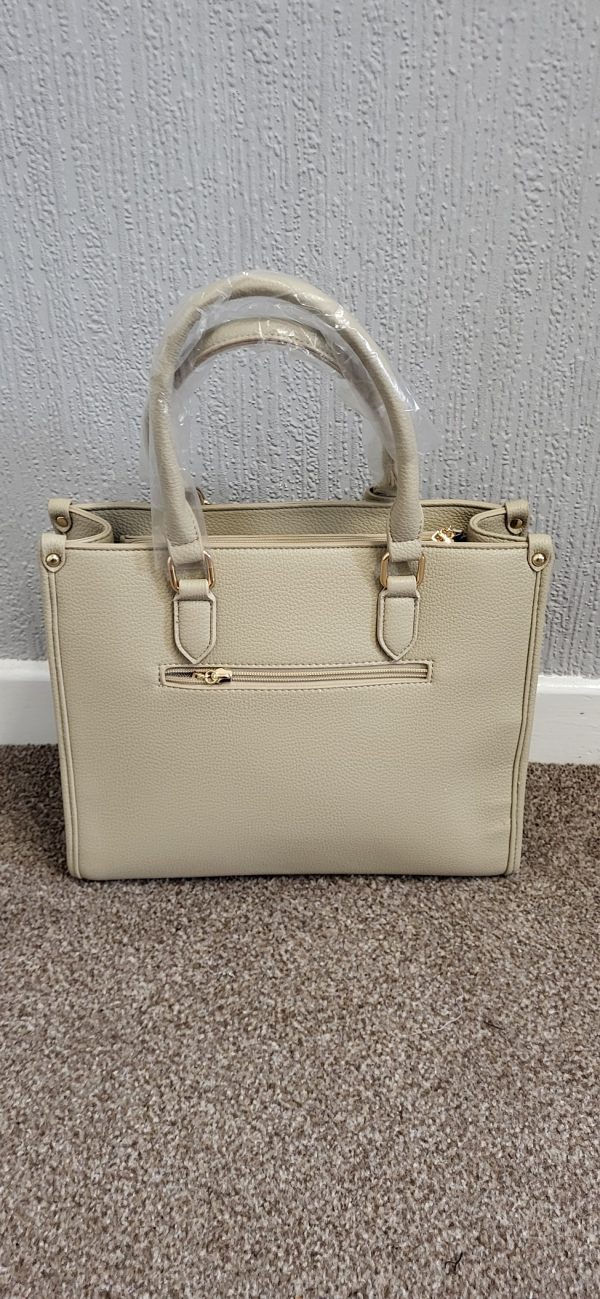 Beige Plain The Tote Bag - Image 6