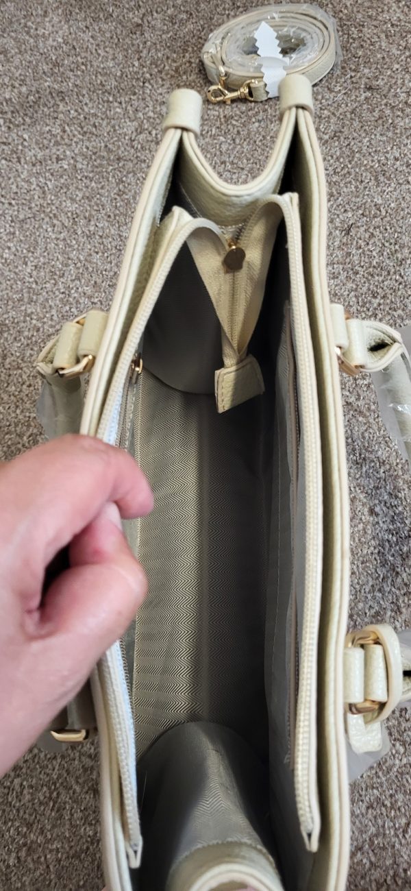 Beige Plain The Tote Bag - Image 9