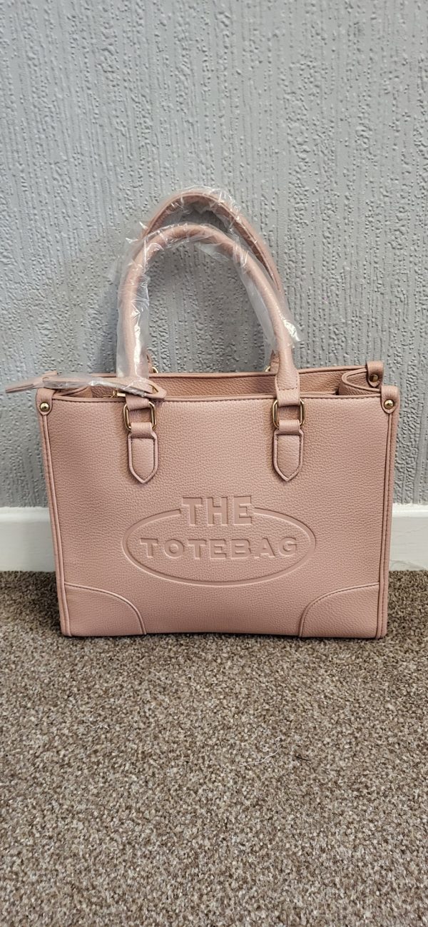 Light Pink Plain The Tote Bag - Image 2