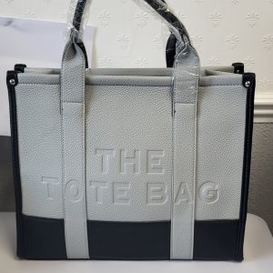 Grey with Black Large Size The Tote Bag