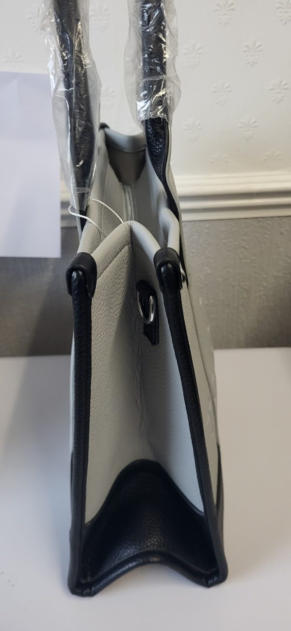 Grey with Black Large Size The Tote Bag - Image 5