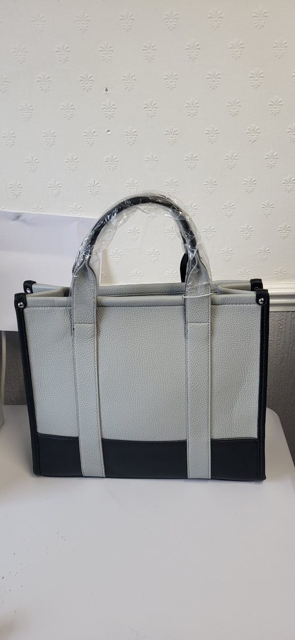 Grey with Black Large Size The Tote Bag - Image 6